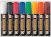 ZIG postermam PMA-770 Broad pen sæt med 8 farver, 15mm Wet-wipe pen, baterbased